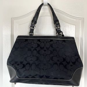 COACH Black Signature Satchel
